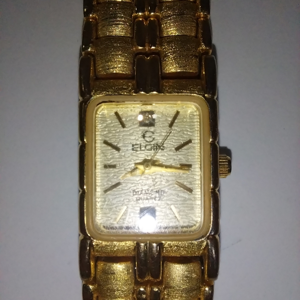 Johnstons of Elgin Diamond Quartz Watch Stainless Steel EM820